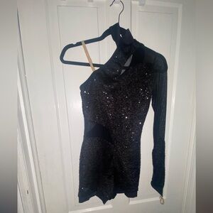 Weissman Black Sequin Dance Costume Small Adult